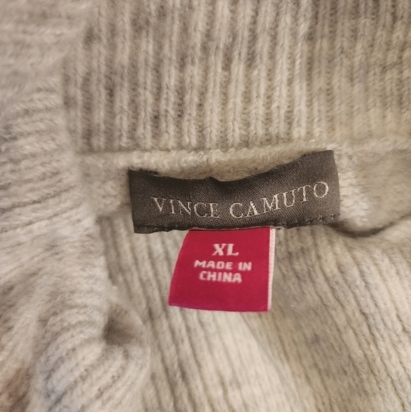 Vince Camuto silver heather cowl turtle neck oversized cozy sweater xl nwt - Picture 11 of 11